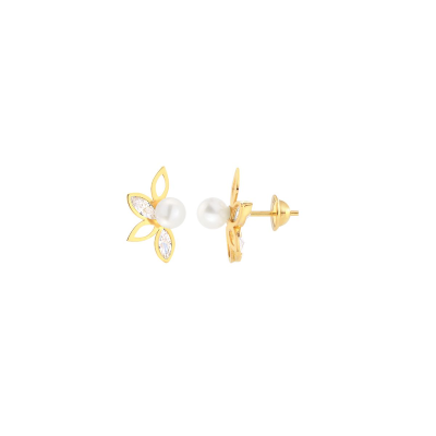Brinco Meia Flor Navete