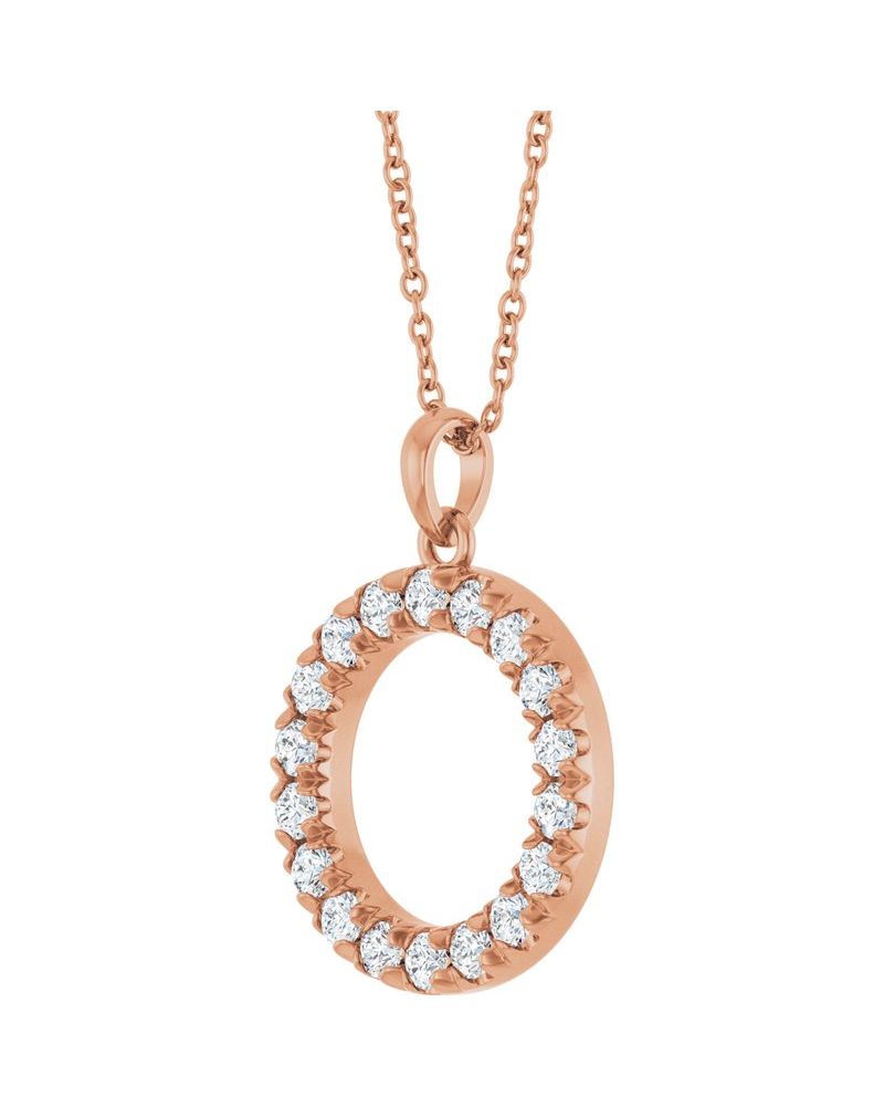 Colar Círculo Cravejado em Ouro 14k com Diamantes de Laboratório