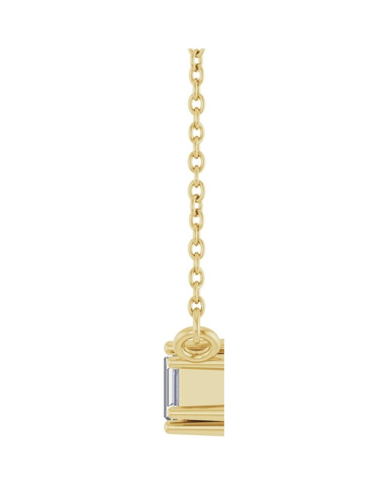Colar Três Pedras Barra em Ouro 14k com Diamantes de Laboratório