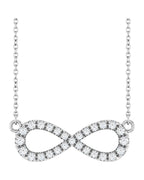 Colar Infinito Cravejado em Ouro 14k com Diamantes de Laboratório