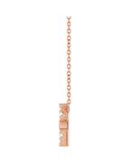 Colar Cruz Horizontal Cravejado em Ouro 14k com Diamantes de Laboratório – Modelo 3