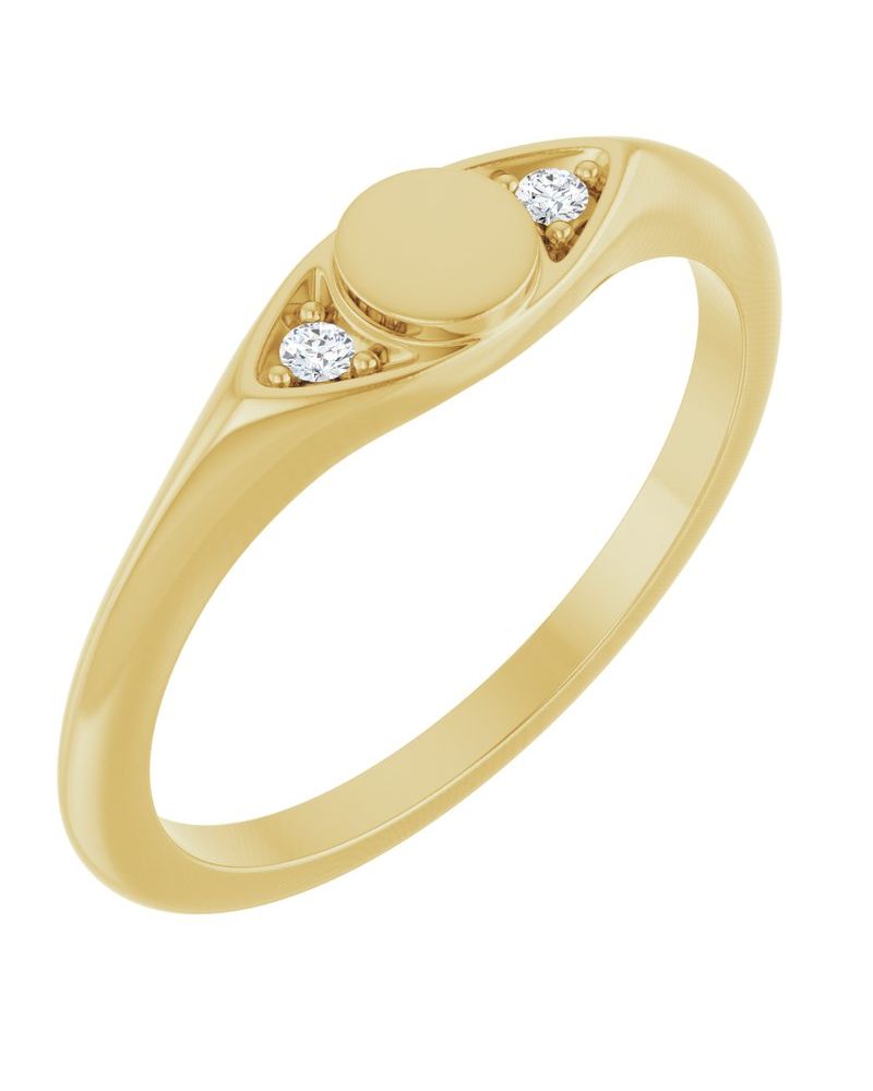 Anel Pedra do Mês Chevalier em Ouro 14k com Diamantes de Laboratório