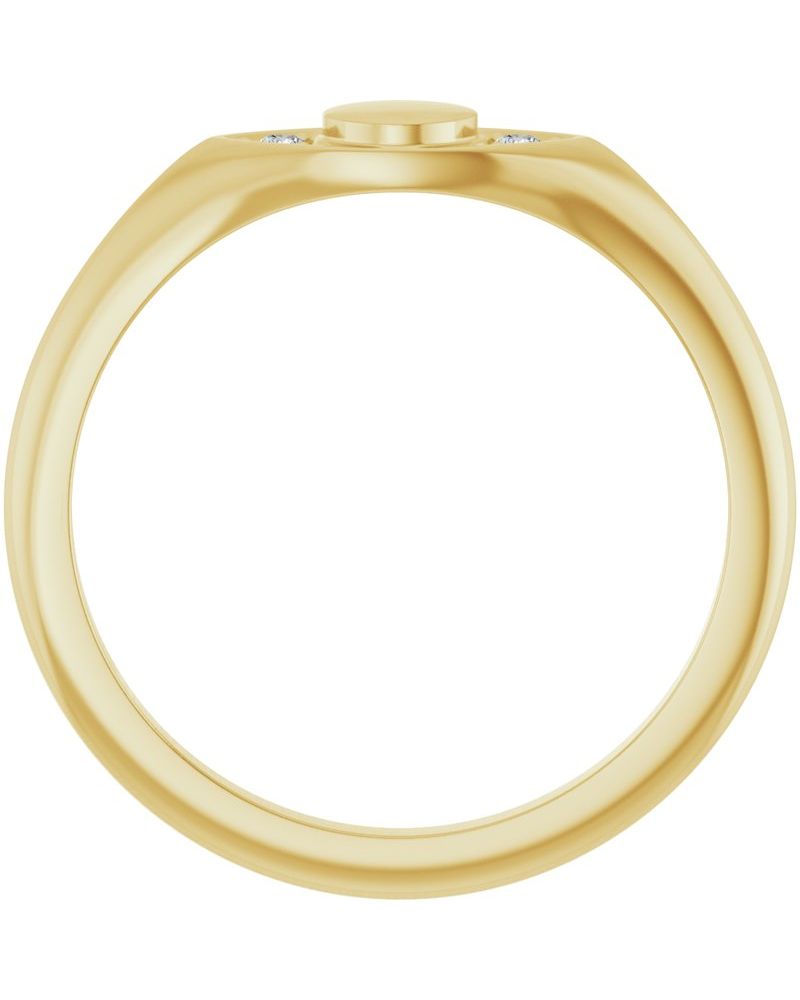 Anel Pedra do Mês Chevalier em Ouro 14k com Diamantes de Laboratório