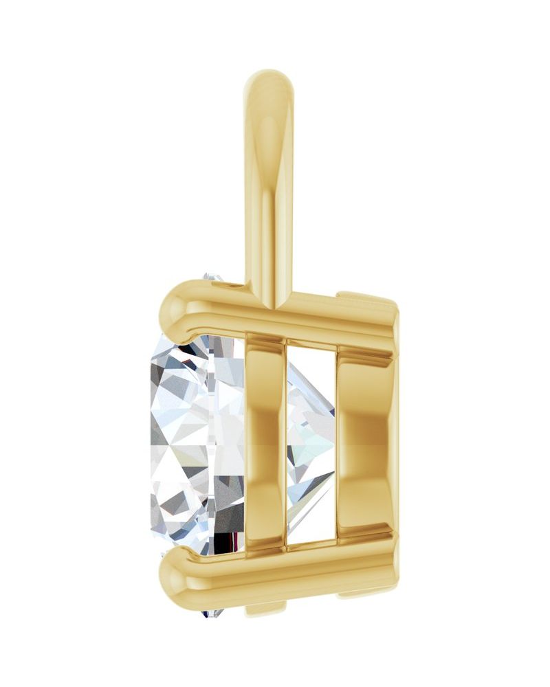 Pingente Solitário em Ouro 14k com Diamantes de Laboratório – Modelo 7