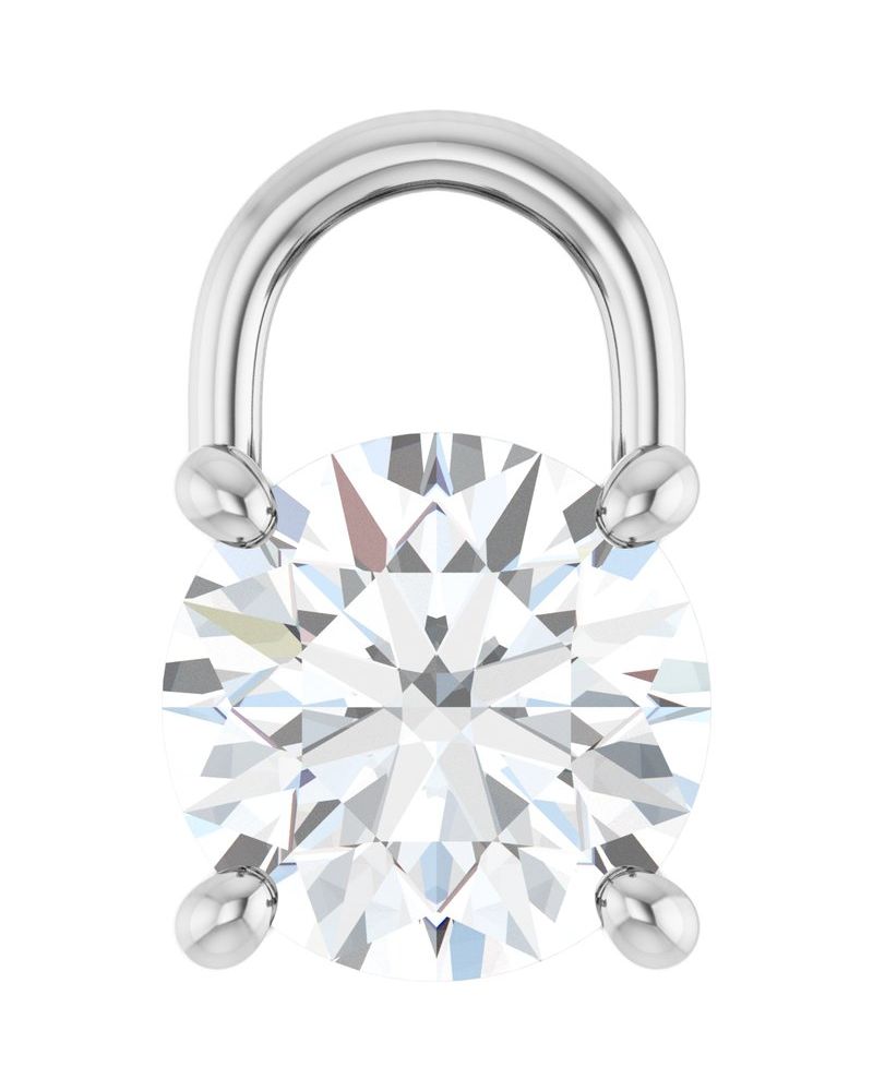 Pingente Solitário em Ouro 14k com Diamantes de Laboratório – Modelo 7