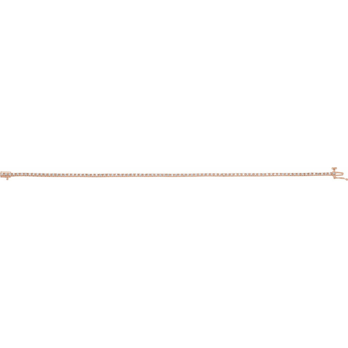 Pulseira Riviera em Ouro 18k com Diamantes Naturais – Modelo 2 – Ouro Rosé 18k