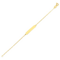 Pulseira Placa Quadr/elo Clássico 13CM(PADRÃ — Ouro 10K