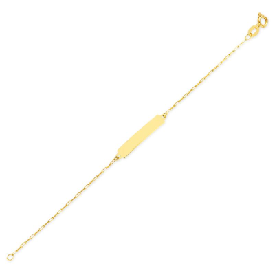 Pulseira Placa Quadr/elo Clássico 13CM(PADRÃ — Ouro 10K