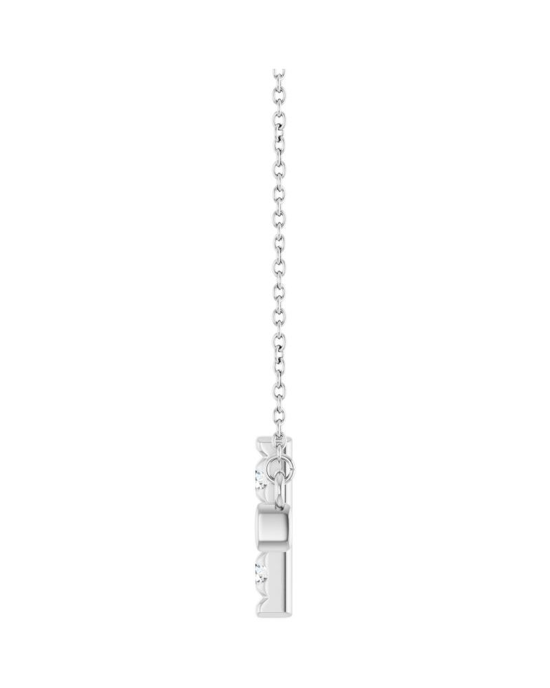 Colar Cruz Horizontal Cravejado em Ouro 14k com Diamantes de Laboratório – Modelo 3