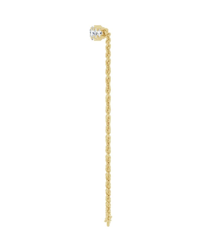 Pulseira Elos Degradê em Ouro 14k com Diamantes de Laboratório