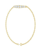 Pulseira Elos Degradê em Ouro 14k com Diamantes Naturais