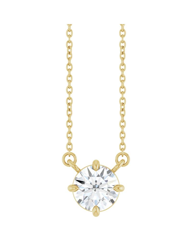 Colar Garras Pontudas Solitário em Ouro 14k com Diamantes de Laboratório – Modelo 3