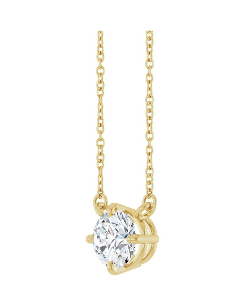Colar Garras Pontudas Solitário em Ouro 14k com Diamantes de Laboratório – Modelo 3