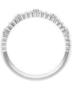 Anel Canelado Cravejado em Ouro 14k com Diamantes Naturais