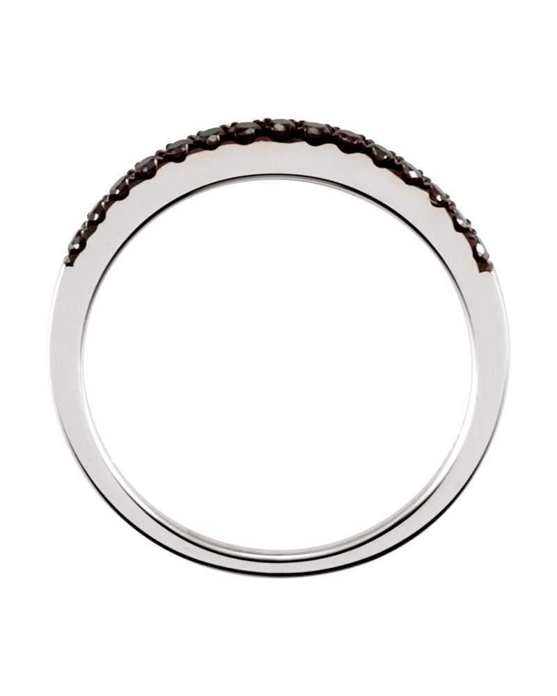 Anel Cravejado Empilhável em Ouro 14k com Diamantes Negros