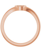Anel Olho Grego em Ouro 14k com Diamantes Naturais