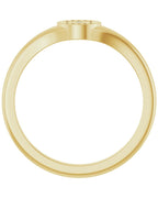 Anel Olho Grego em Ouro 14k com Diamantes Naturais