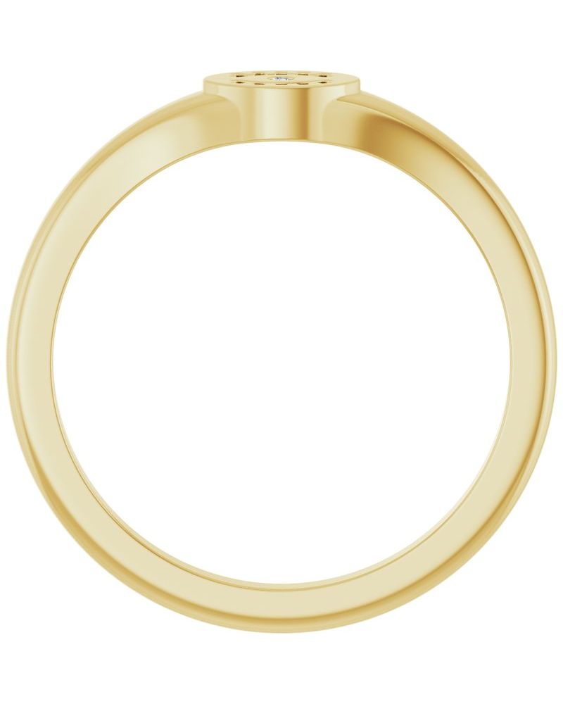 Anel Olho Grego em Ouro 14k com Diamantes de Laboratório