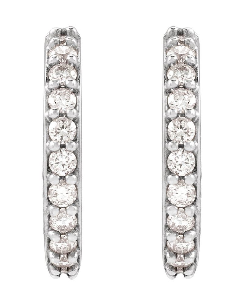 Brinco de Aro Cravejado em Ouro 14k com Diamantes de Laboratório – Modelo 9