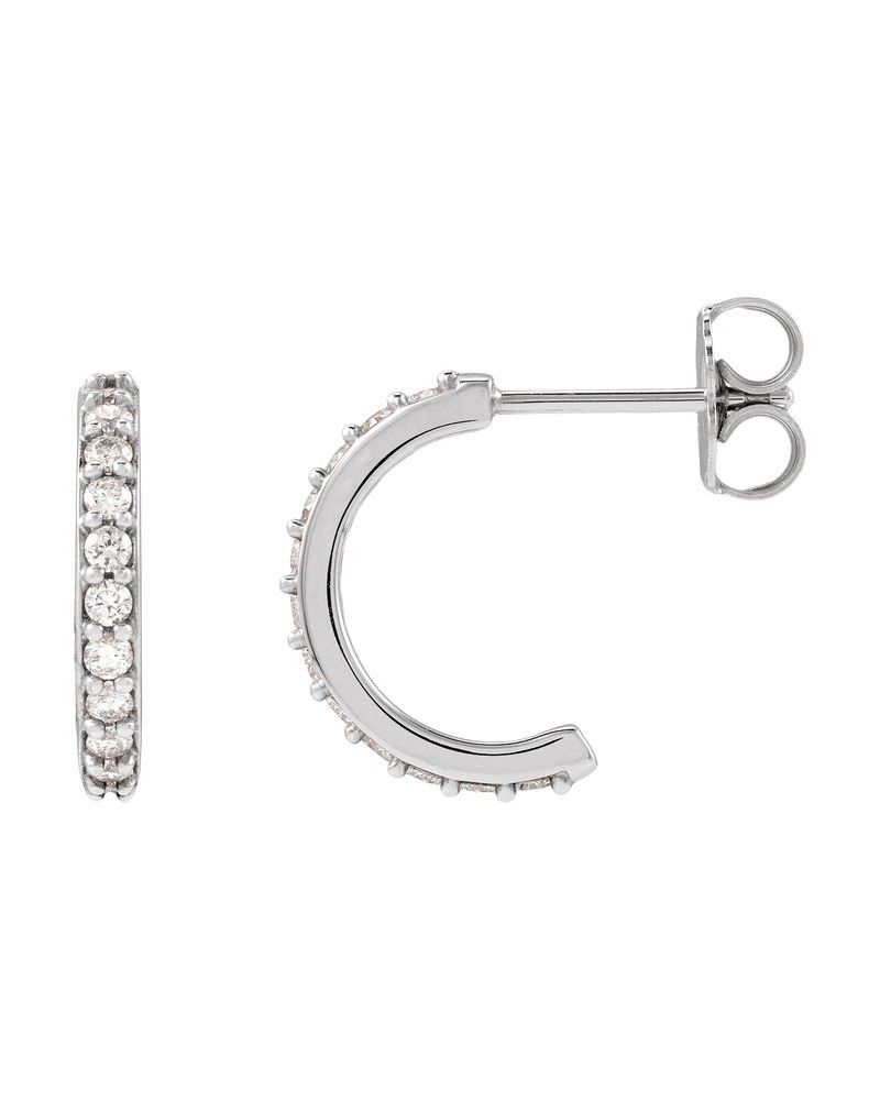 Brinco de Aro Cravejado em Ouro 14k com Diamantes de Laboratório – Modelo 9