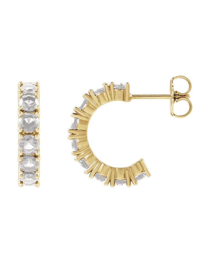 Brinco de Aro Cravejado em Ouro 14k com Diamantes de Laboratório – Modelo 10