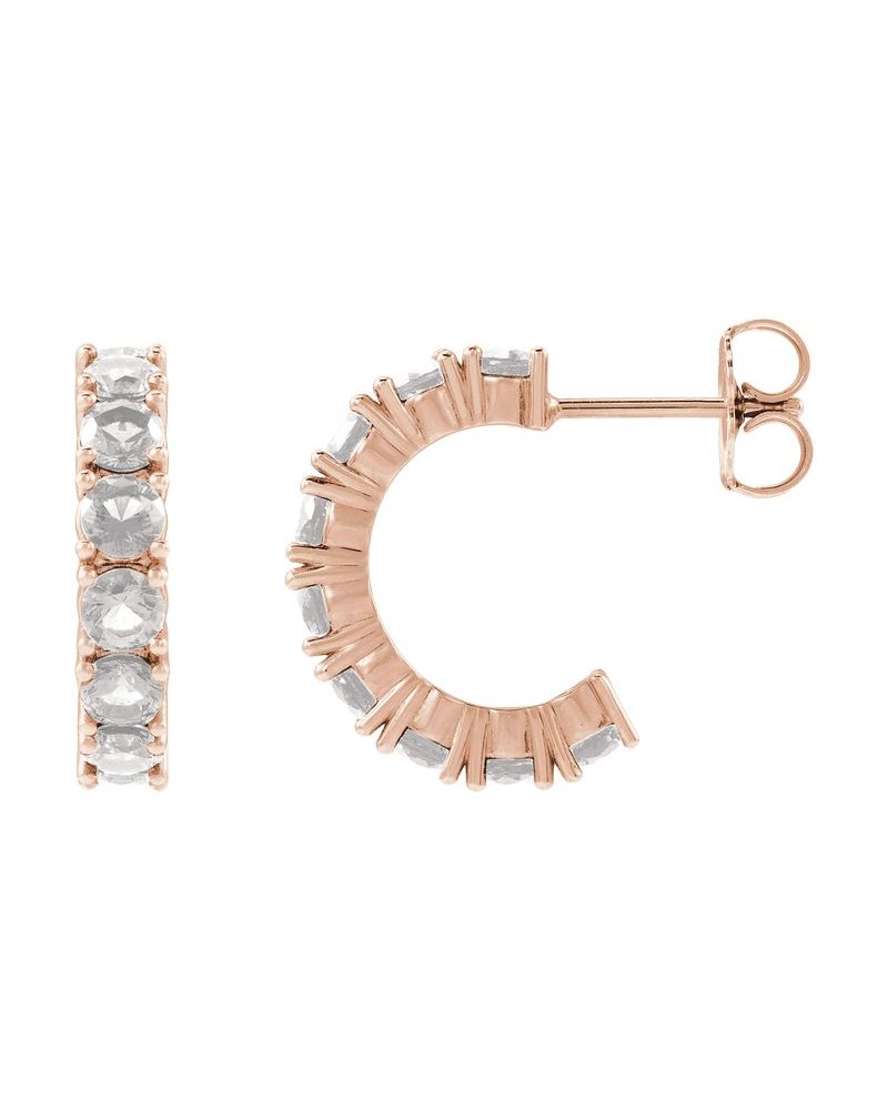 Brinco de Aro Cravejado em Ouro 14k com Diamantes de Laboratório – Modelo 10