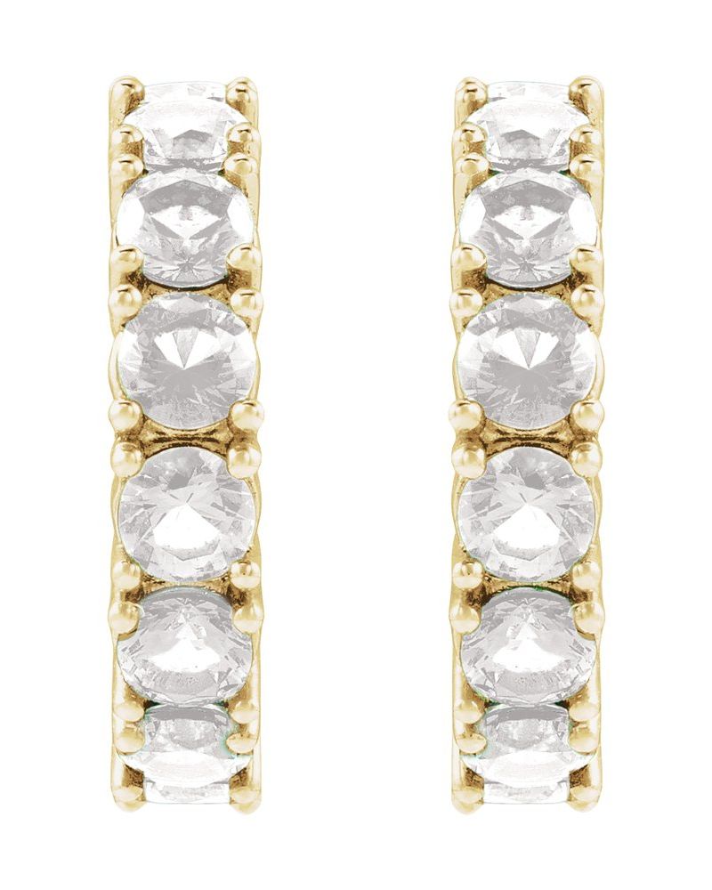 Brinco de Aro Cravejado em Ouro 14k com Diamantes de Laboratório – Modelo 10
