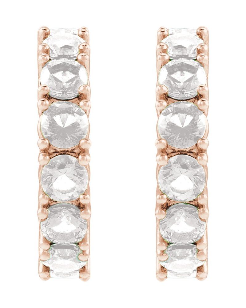 Brinco de Aro Cravejado em Ouro 14k com Diamantes de Laboratório – Modelo 10