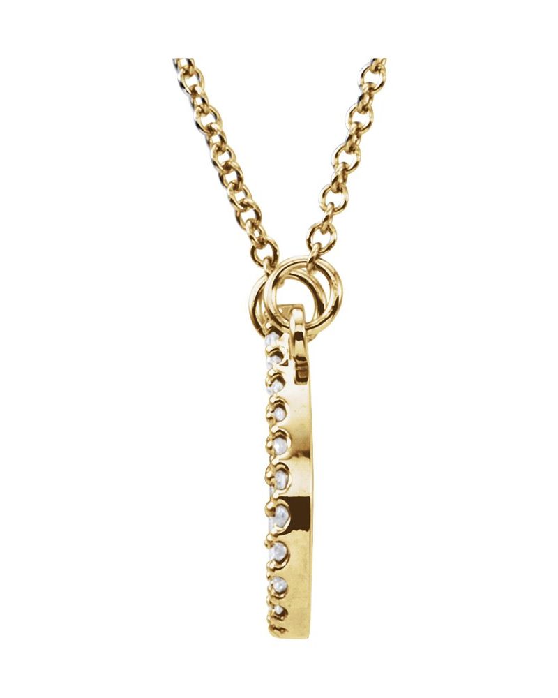 Colar Gota em Ouro 14k com Diamantes Naturais