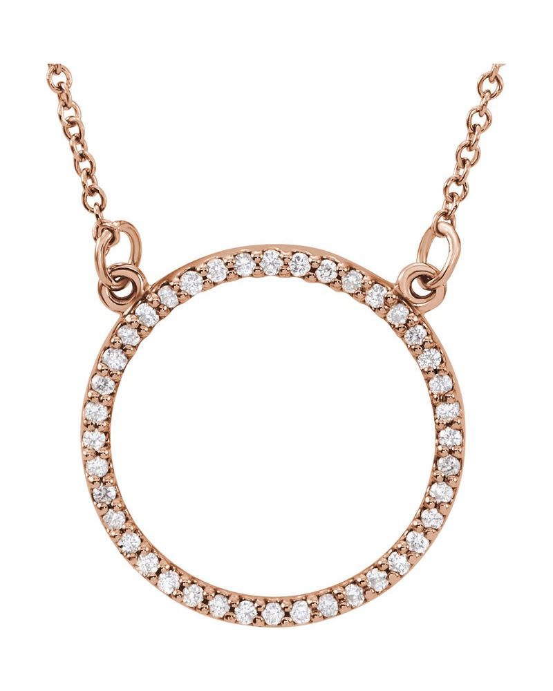 Colar Círculo Delicado em Ouro 14k com Diamantes de Laboratório