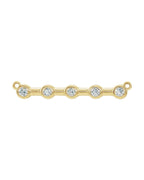 Colar Barra com Cravação Bezel em Ouro 14k com Diamantes de Laboratório – Modelo 2