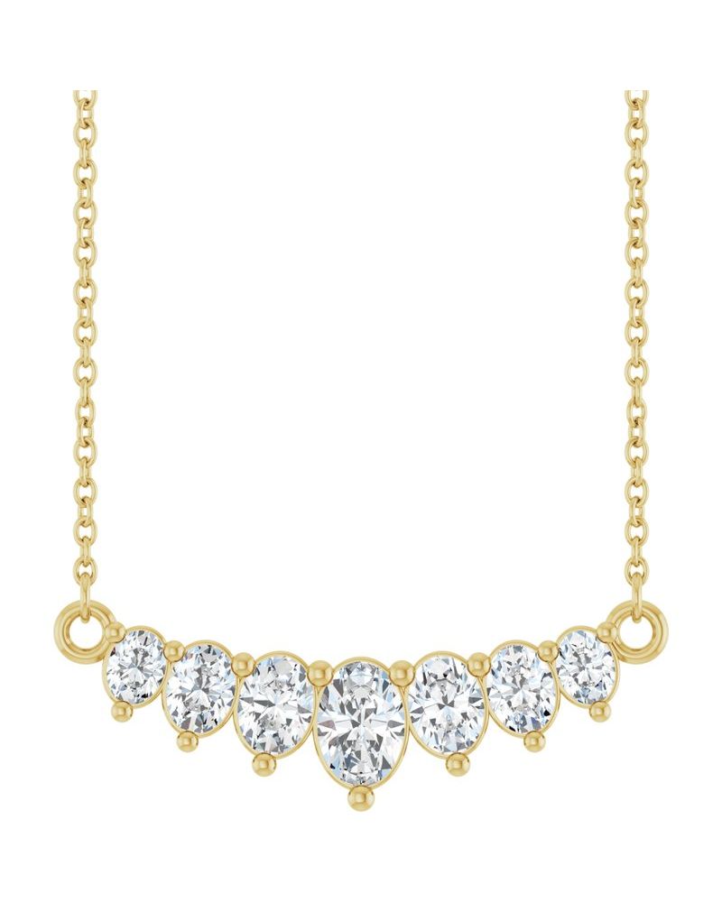 Colar Barra Degradê em Ouro 14k com Diamantes de Laboratório – Modelo 2