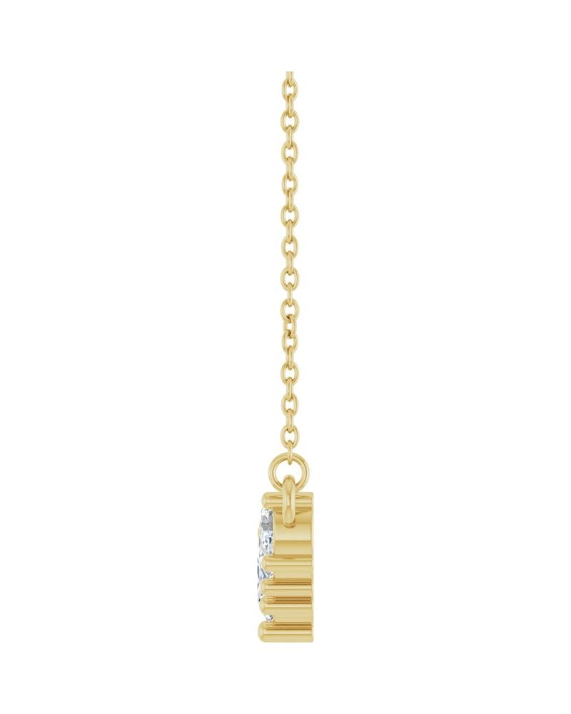 Colar Barra Degradê em Ouro 14k com Diamantes de Laboratório – Modelo 2