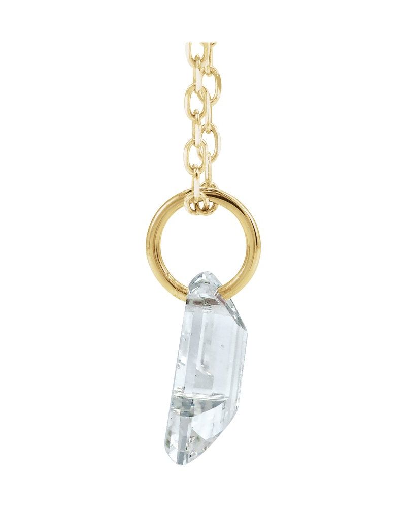 Colar Inicial em Ouro 14k com Diamantes de Laboratório