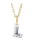 Colar Inicial em Ouro 14k com Diamantes de Laboratório
