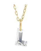Colar Inicial em Ouro 14k com Diamantes de Laboratório