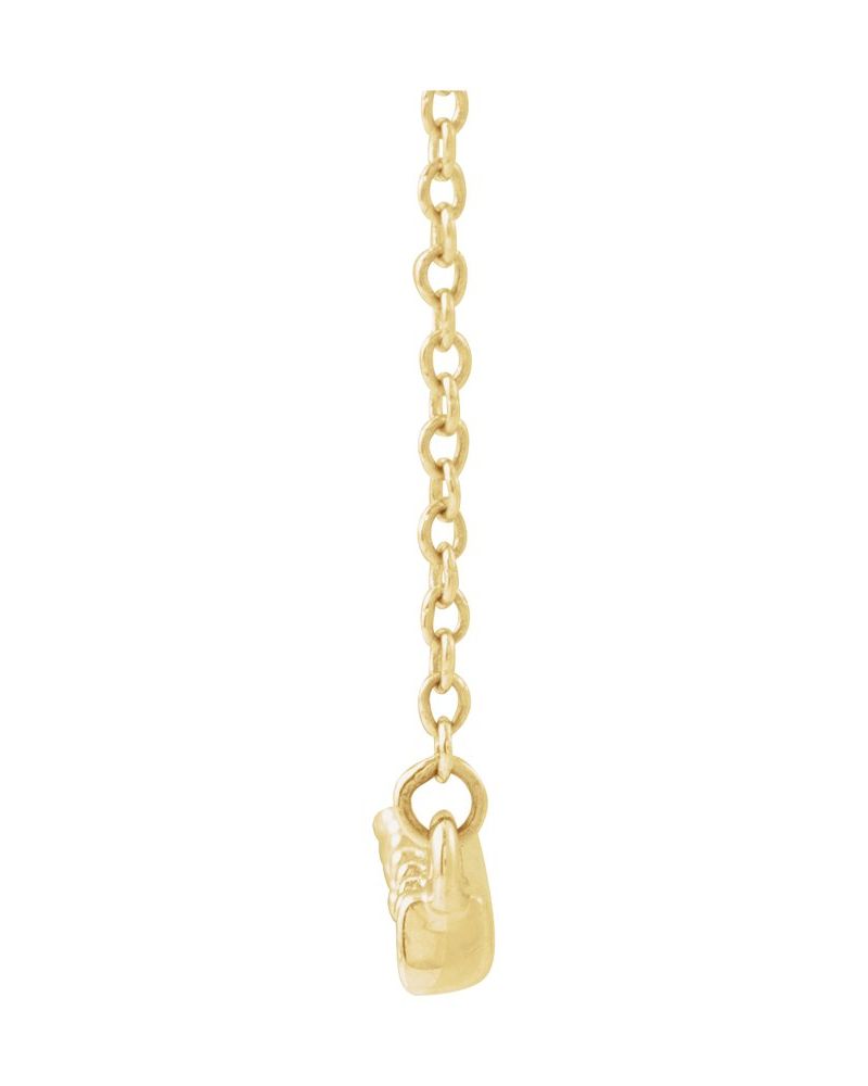 Colar Barra Cravejado em Ouro 14k com Diamantes de Laboratório – Modelo 2