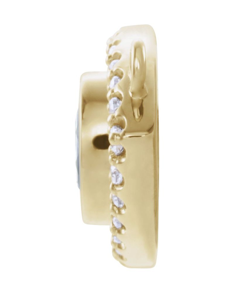 Colar Olho Grego Cravejado em Ouro 14k com Diamantes de Laboratório