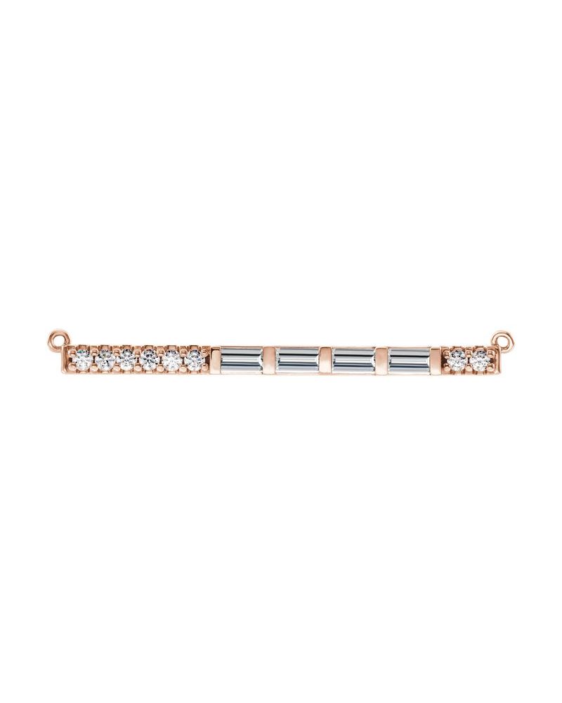 Colar Família Barra em Ouro 14k com Diamantes de Laboratório – Modelo 7