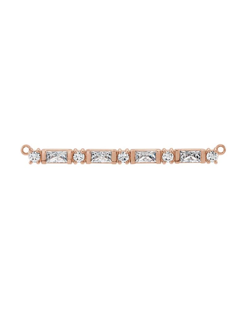 Colar Família Barra em Ouro 14k com Diamantes de Laboratório – Modelo 4