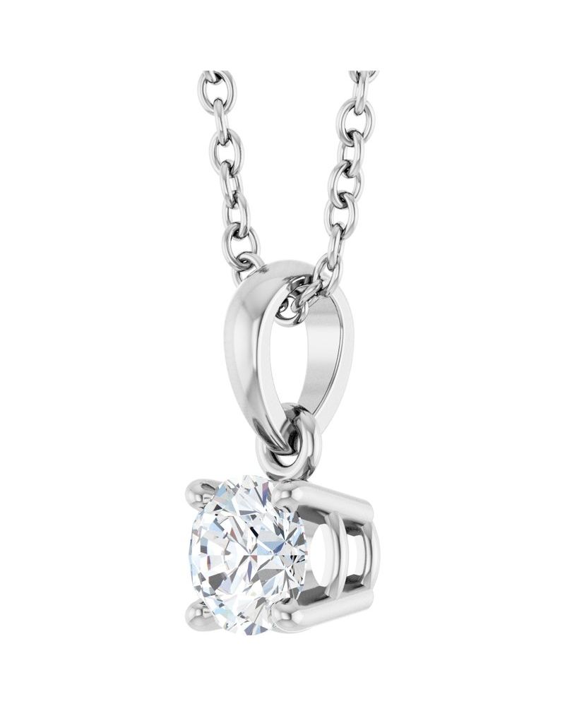 Colar Solitário em Ouro 14k com Diamantes de Laboratório – Modelo 6