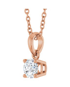 Colar Solitário em Ouro 14k com Diamantes de Laboratório – Modelo 6