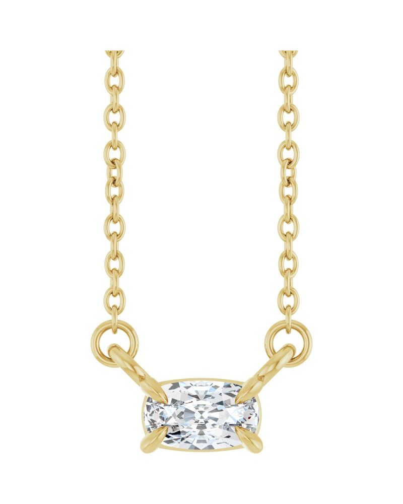 Colar Garras Pontudas Solitário em Ouro 14k com Diamantes de Laboratório – Modelo 2
