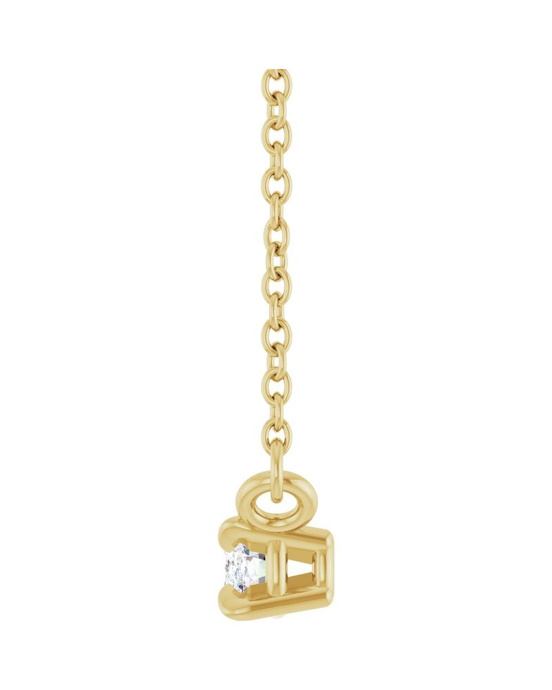 Colar Garras Pontudas Solitário em Ouro 14k com Diamantes de Laboratório – Modelo 2