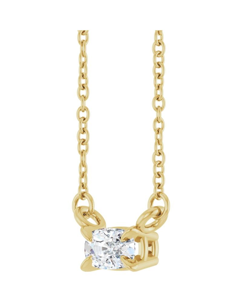 Colar Garras Pontudas Solitário em Ouro 14k com Diamantes de Laboratório – Modelo 2