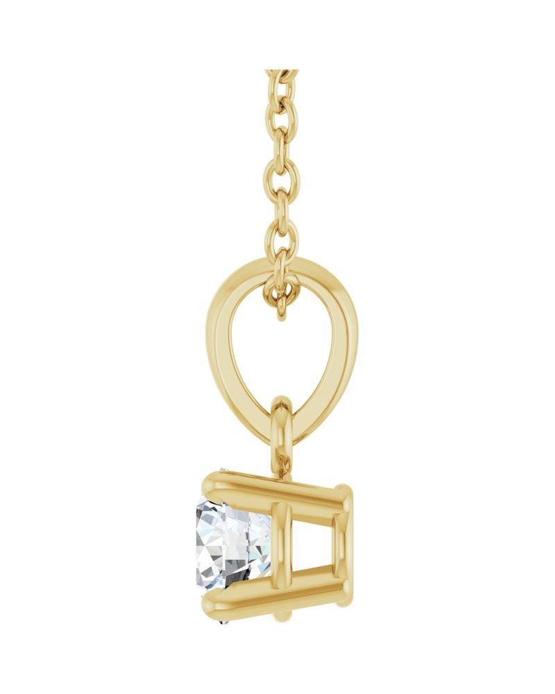Colar Solitário em Ouro 14k com Diamantes de Laboratório – Modelo 6
