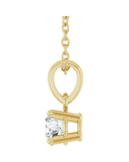 Colar Solitário em Ouro 14k com Diamantes de Laboratório – Modelo 6