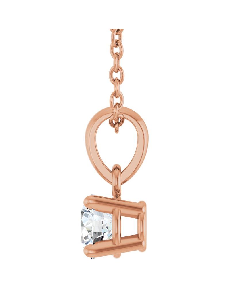 Colar Solitário em Ouro 14k com Diamantes de Laboratório – Modelo 6