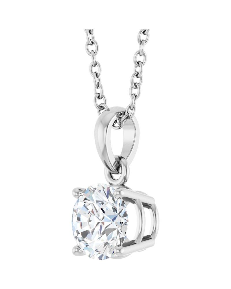 Colar Solitário em Ouro 14k com Diamantes de Laboratório – Modelo 6