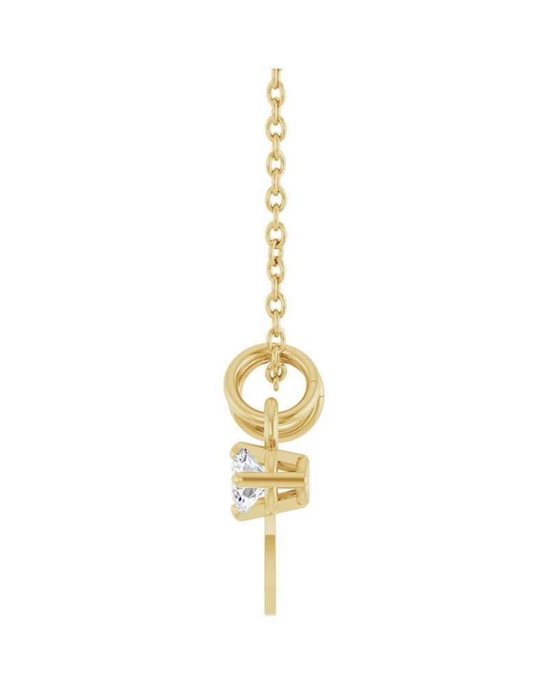 Colar Disco para Gravação em Ouro 14k com Diamantes de Laboratório